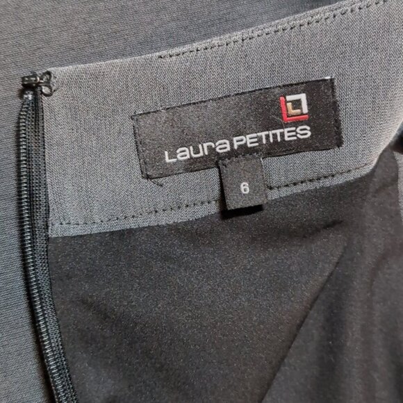 3/$20 Laura Petite Classic Pencil Skirt Accent Trim Stretch Office Business - Picture 10 of 11
